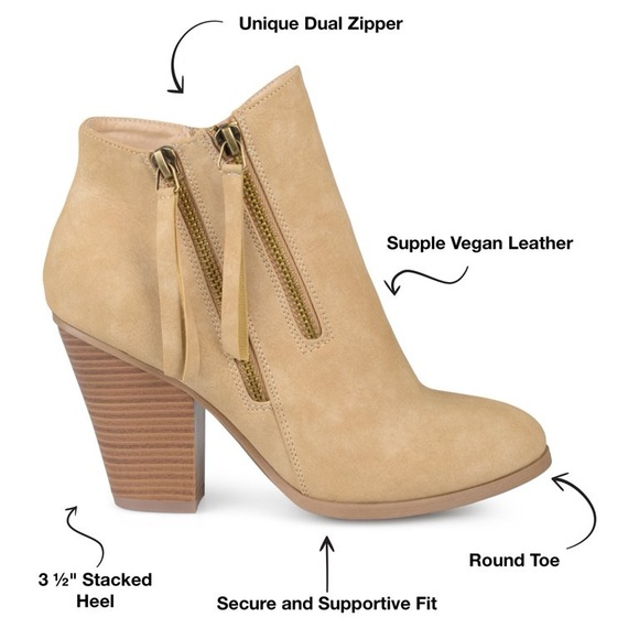 NWT Dual-Zip Heeled Ankle Booties, Journee Collection Women's Vally - Picture 3 of 16